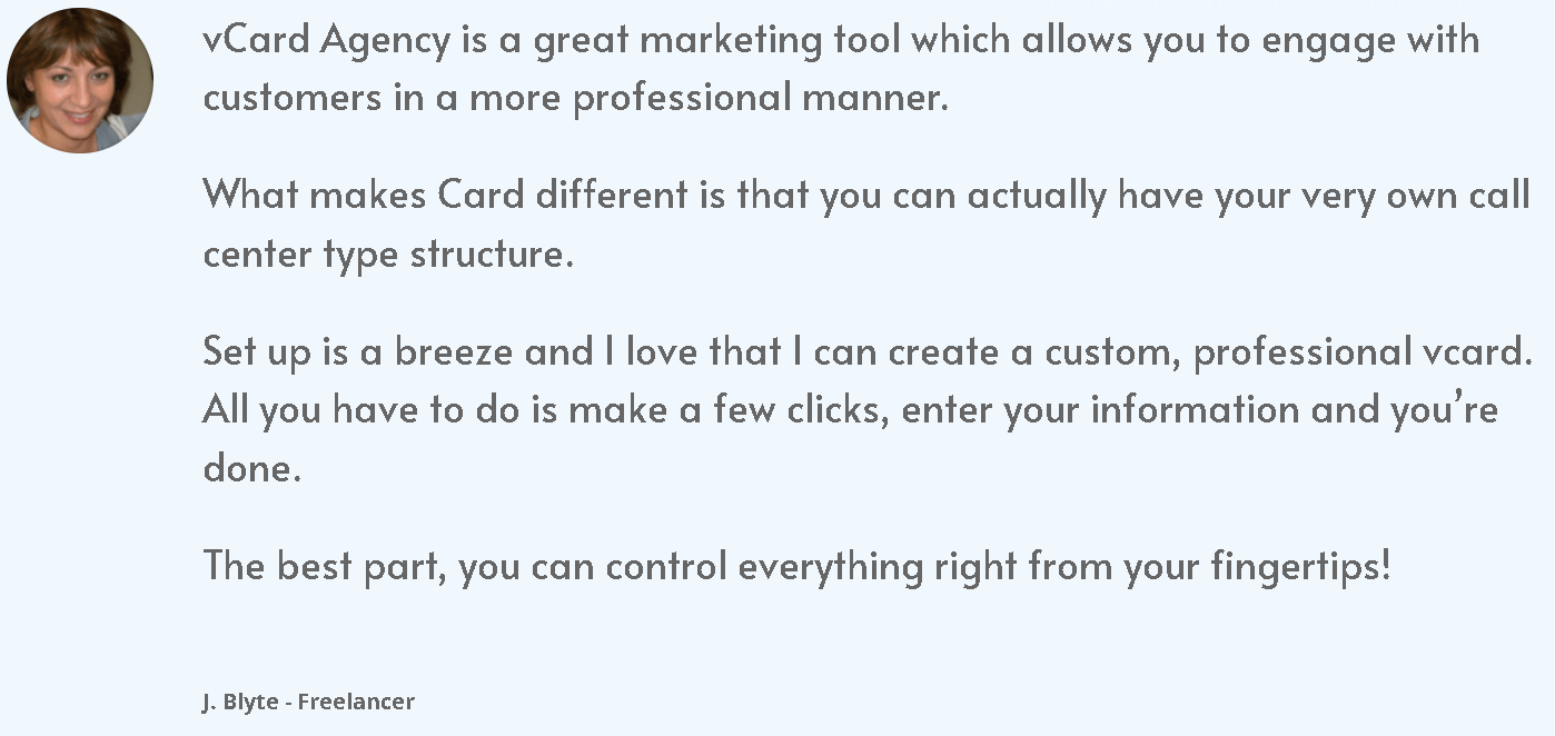 vCard Agency Review 